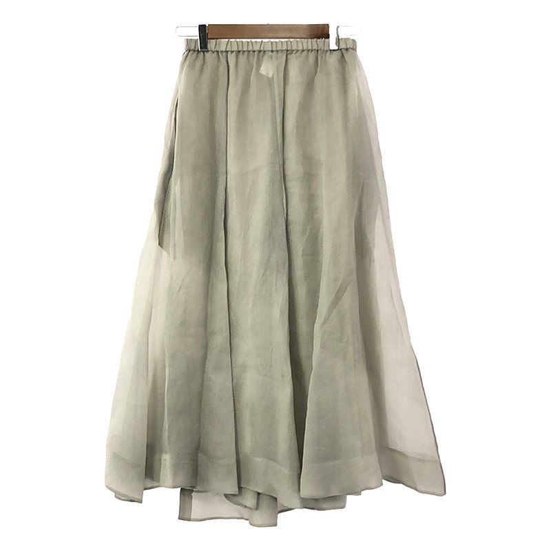 BLAMINK タックオーガンジーシルクスカート　36 BLAMINK タックオーガンジーシルクスカート 36