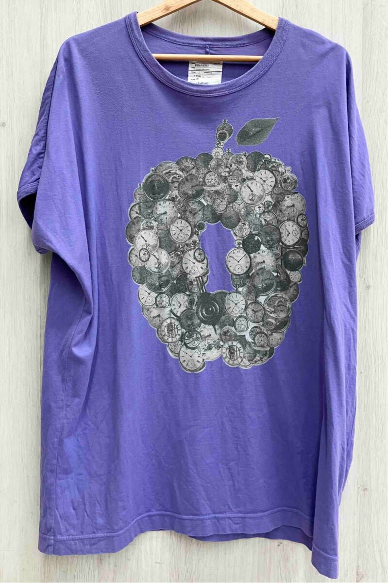 SHAREEF シャリーフ 半袖Tシャツ 懐中時計 リンゴ SH-1853C パープル系 メンズ サイズ2