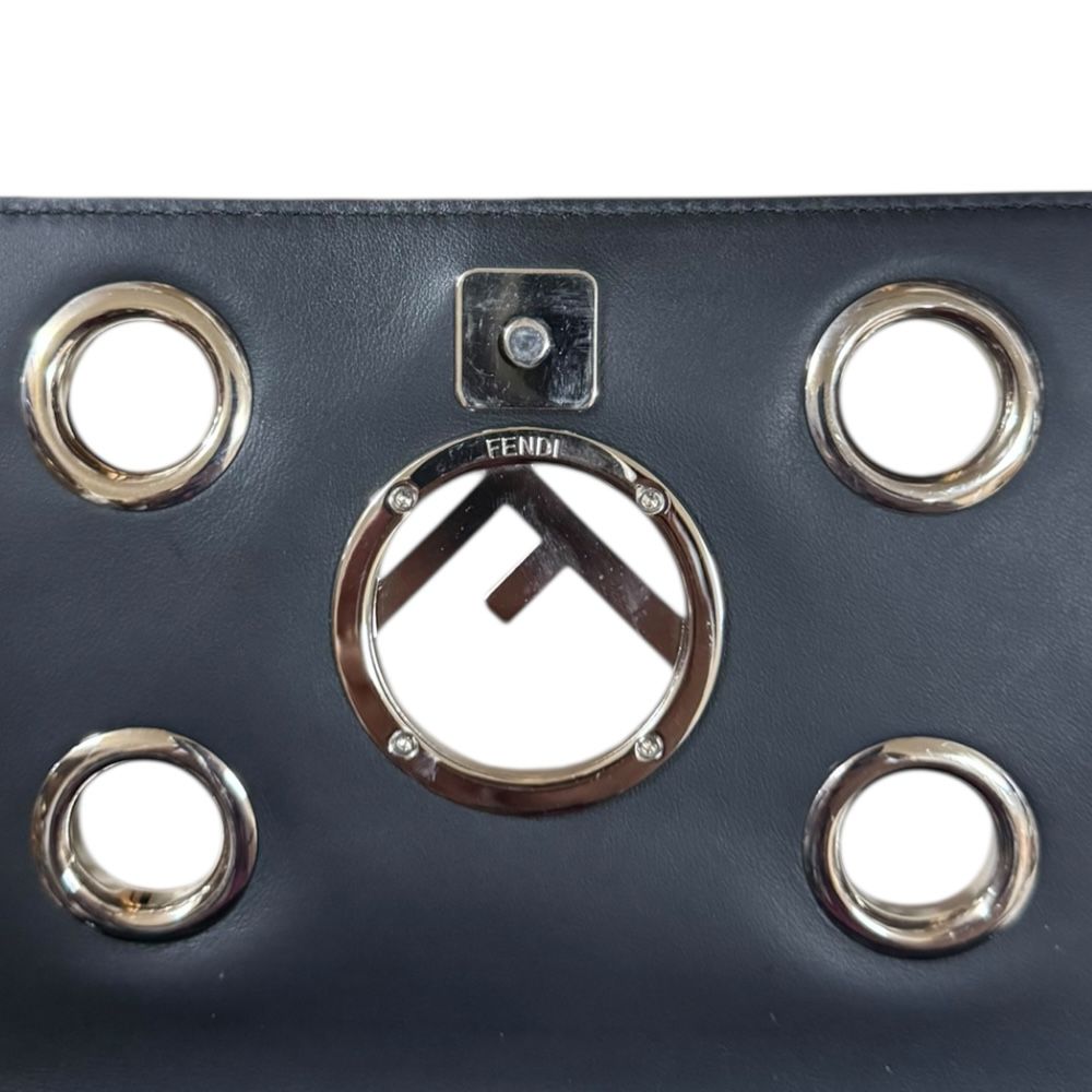 フェンディ ショルダーバッグ レザー 8BS004 ブラック レディース  