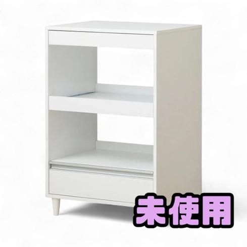 レンジ台 スライドトレー付き IWATSUKI 岩附 幅60cm ホワイト IW-332 OMK855608相