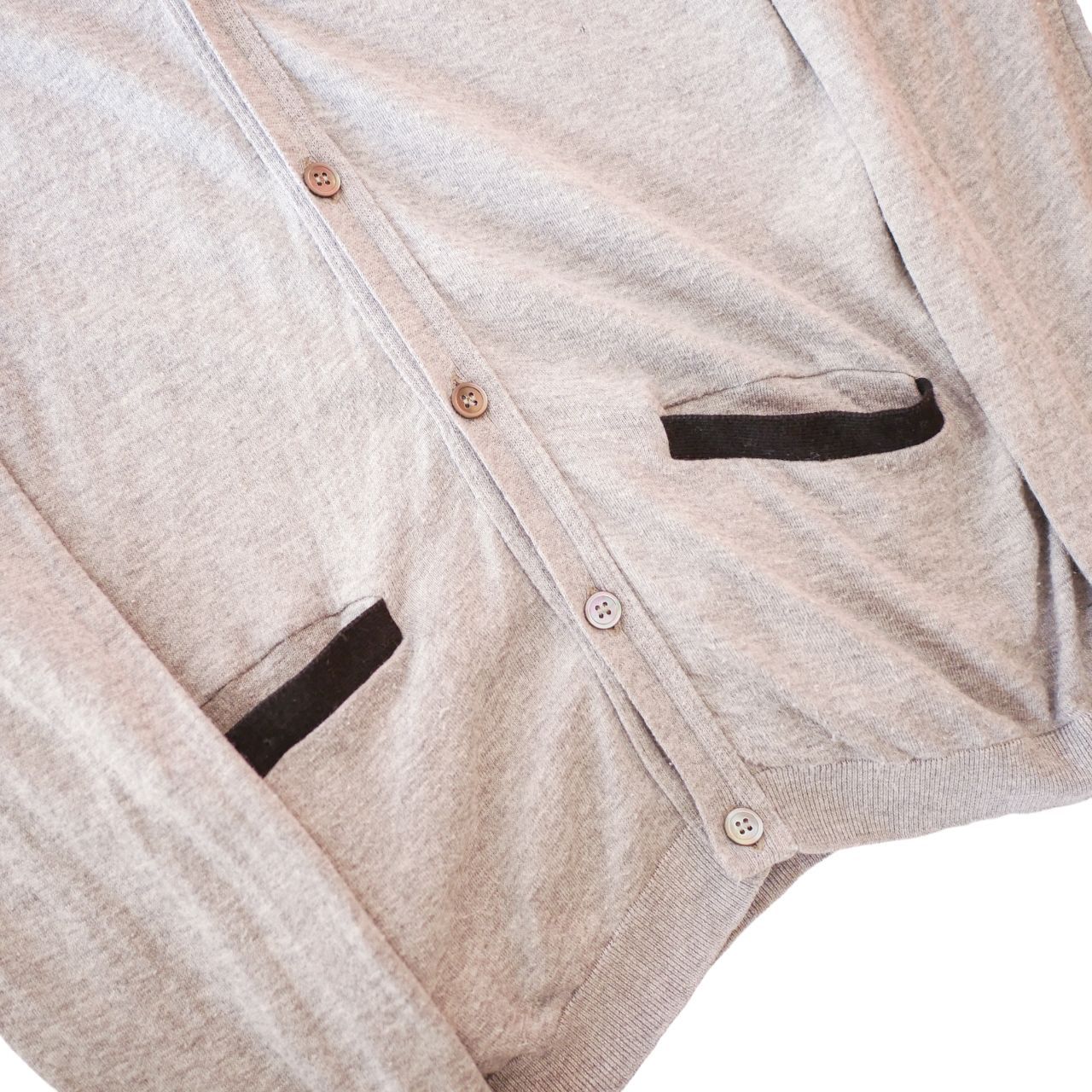中古 JOHN SMEDLEY ジョンスメドレー カーディガン グレー サイズS 