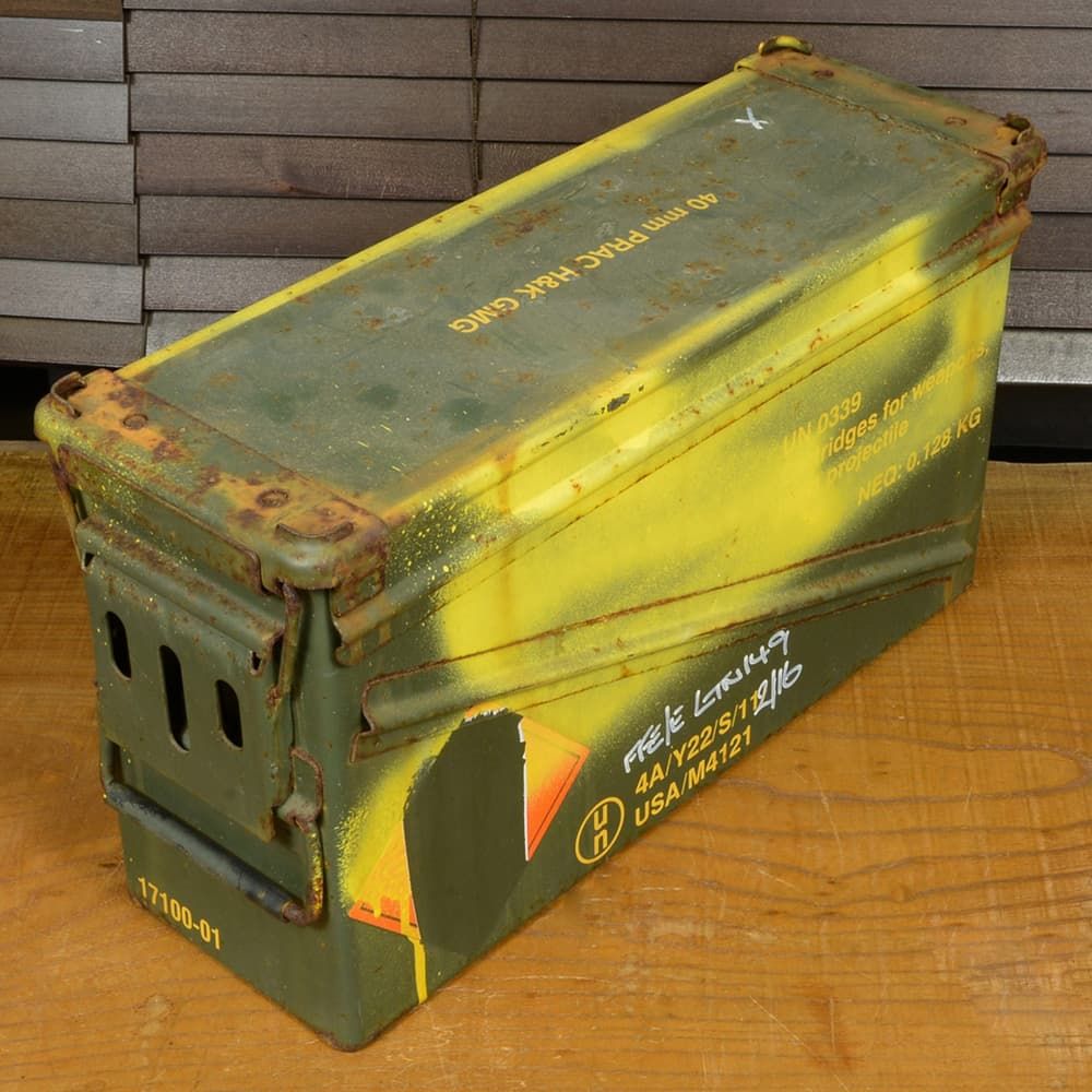 米軍放出品　40MM　グレネード弾箱　アモカン 米軍 アンモボックス 40MM USED BX145UN | ミリタリーショップ