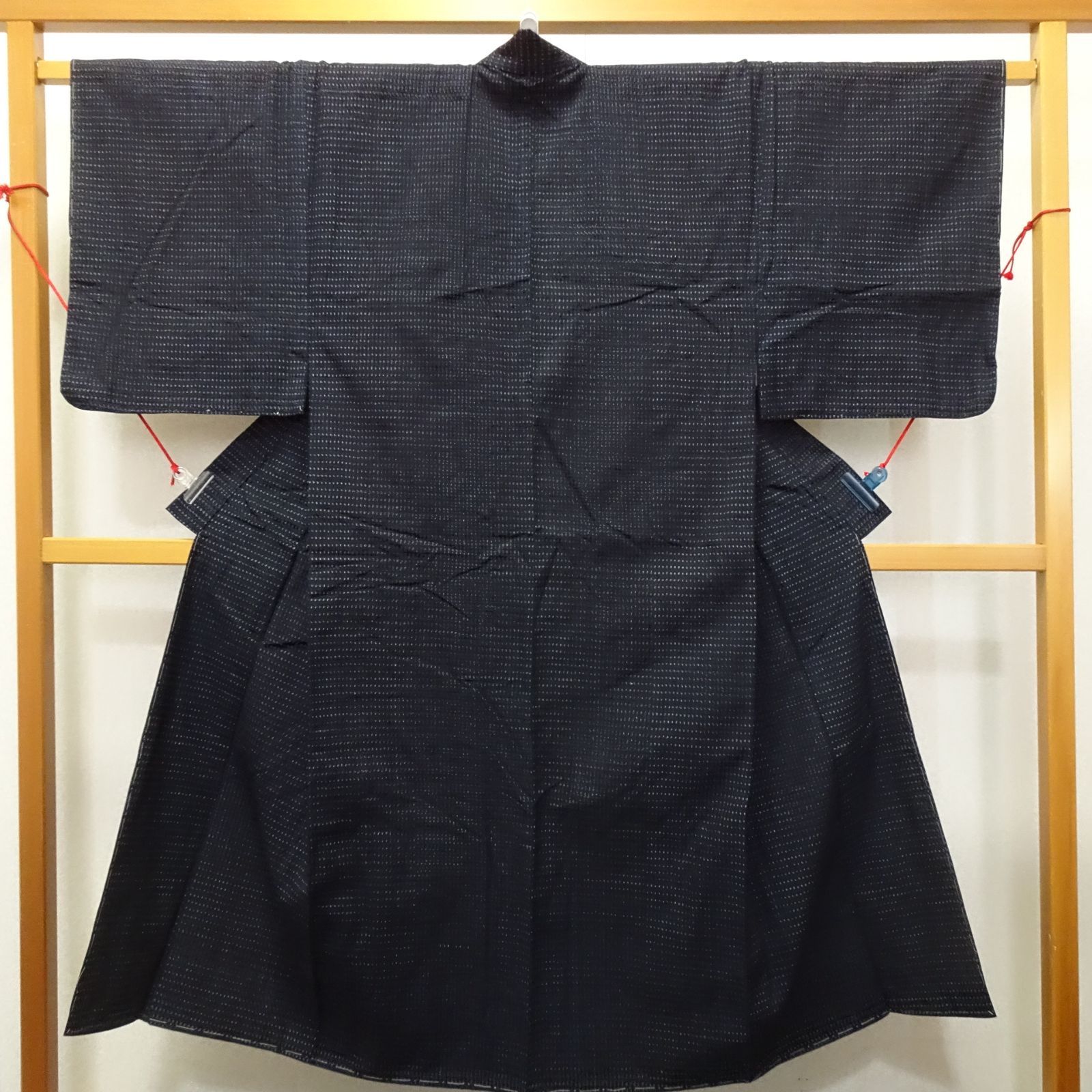 木綿 久留米 書生絣 アンサンブル（846） 木綿久留米書生絣着物