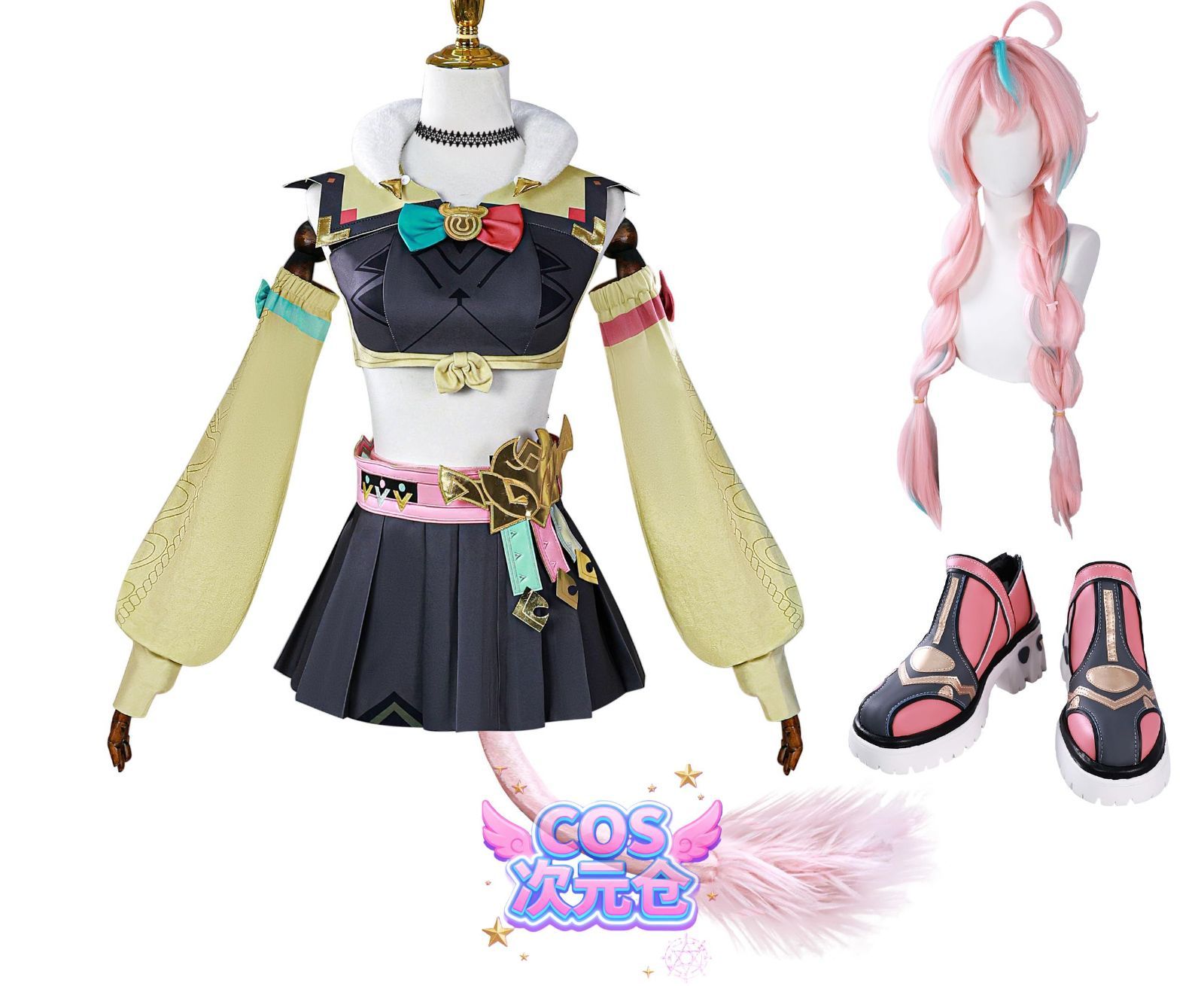 ヴアレサ ウィッグ 靴 COSPURE 原神 コスプレ衣装 フルセット cosplay ウイッグ-靴付き 人気キャラ 仮装 ハロウィン クリスマス 学園祭 文化祭 ステージ服 誕
