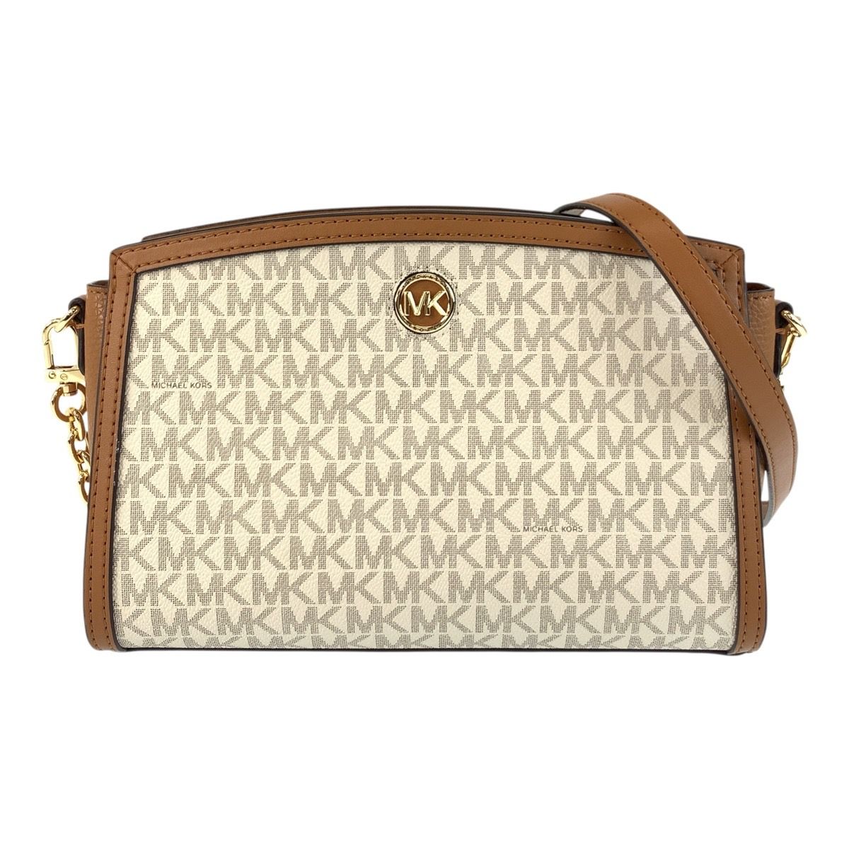 【国産】 美品 Michael Kors マイケルコース MKシグネチャー ホワイト バッグ