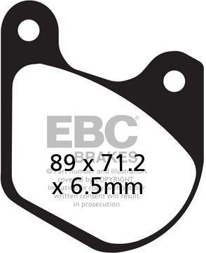 EBCブレーキ UK製 セミ-シンタリング Vパッド リア左側用 | FA072V