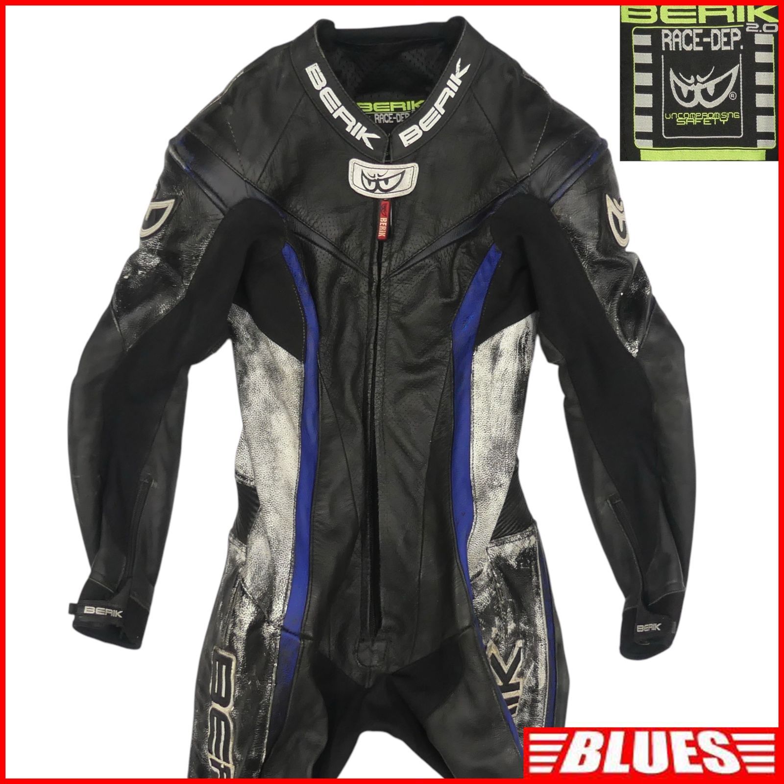 BERiK レザー XL MFJバイクツナギホワイト/ブラック BERiK レザー XL MFJバイクツナギホワイト/ブラック
