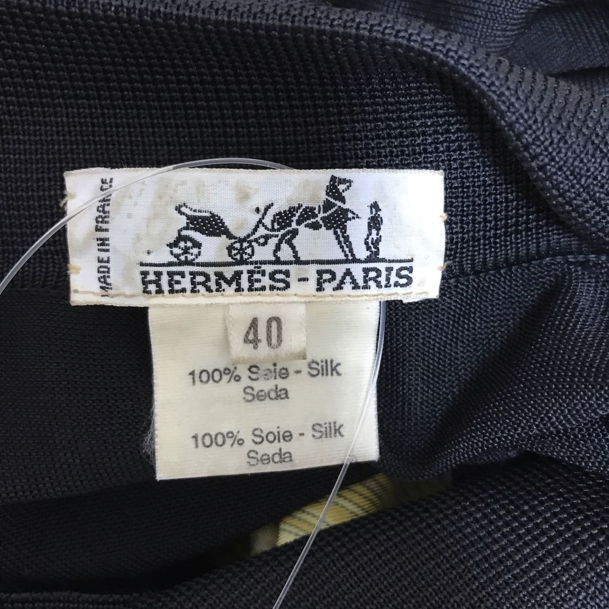HERMES(エルメス) 長袖シャツブラウス サイズ40 M レディース 黒