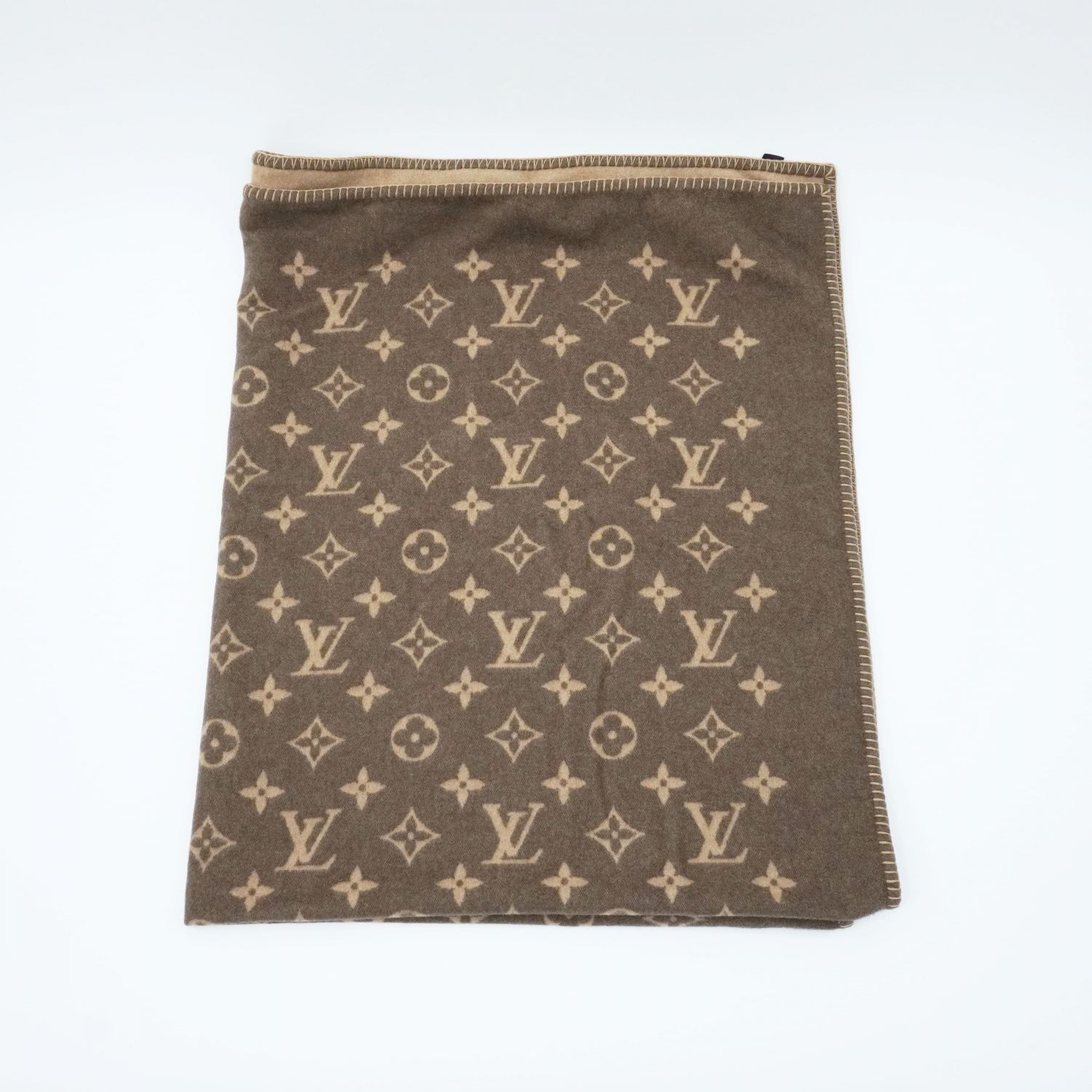 LOUIS VUITTON モノグラム毛布 ブラウン LOUIS VUITTON モノグラム毛布 ブラウン