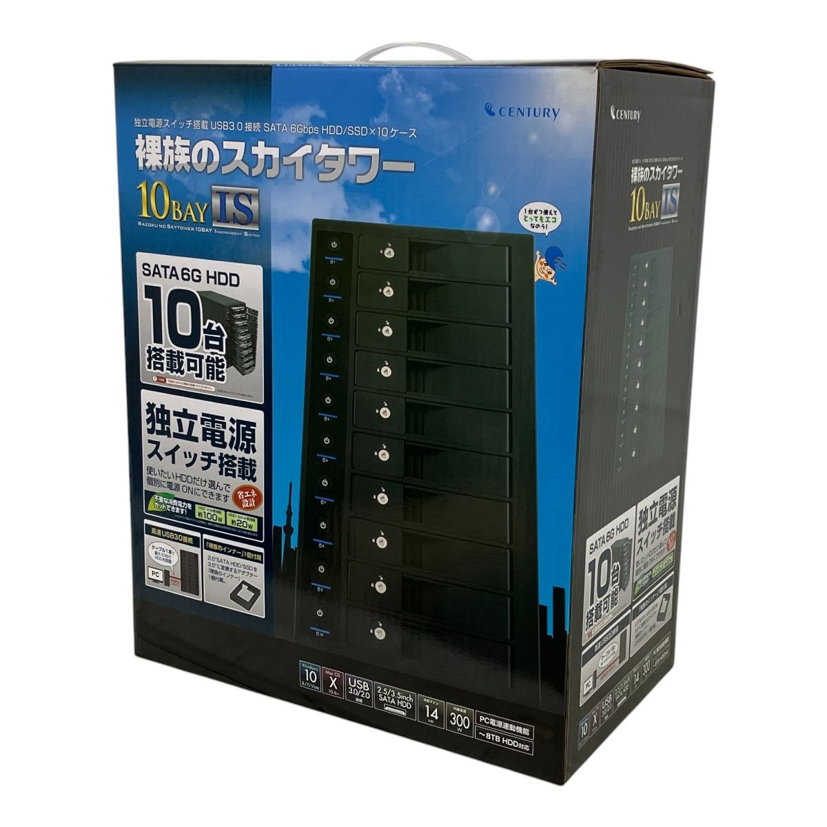 CENTURY CRST1035U3IS6G 裸族のスカイタワー 10Bay IS ハードディスクケース センチュリー M9965871
