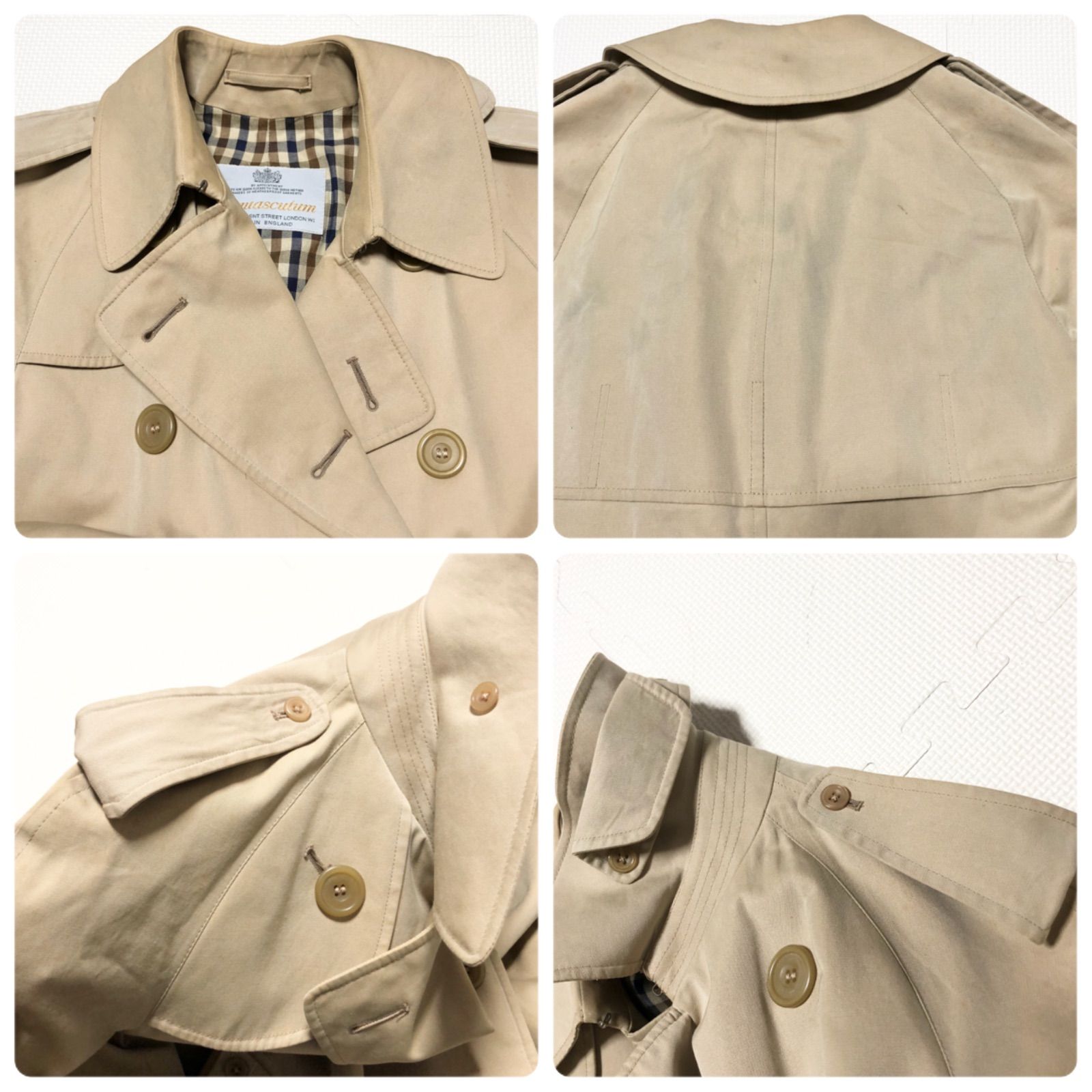 Aquascutum アクアスキュータム Aqua5 アクア5 ダブルトレンチコート