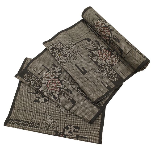 新古品】 紬 着物 着尺 反物 未使用 正絹 山形県 長井市 渡源