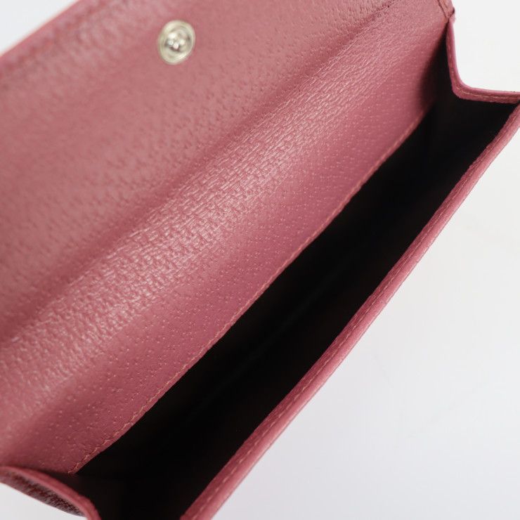 GUCCI グッチ ロングウォレット 二つ折り財布 143389 レザー ピンク系