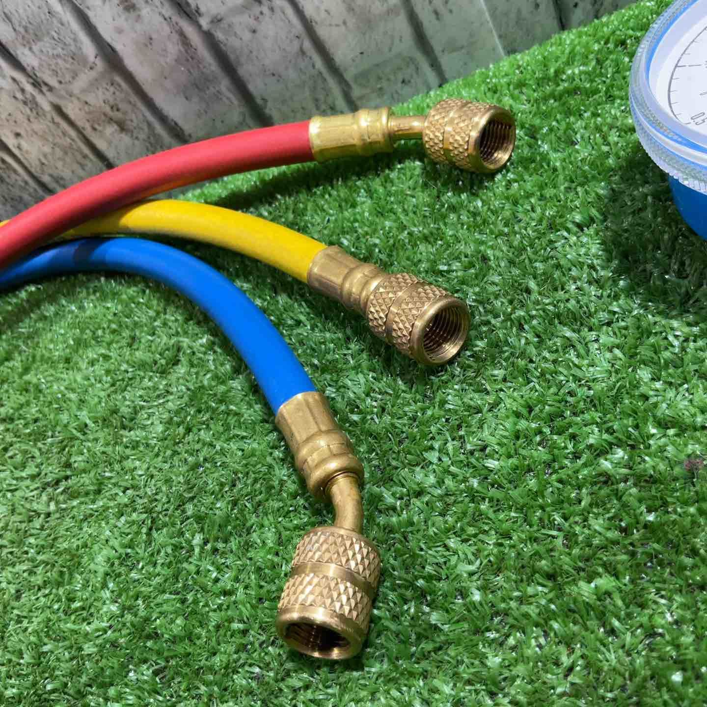 タスコジャパン ボールバルブ式ゲージマニホールドキット TA122GB-1 タスコ R410A R32用 ボールバルブ式シングルゲージマニホールド TA123C