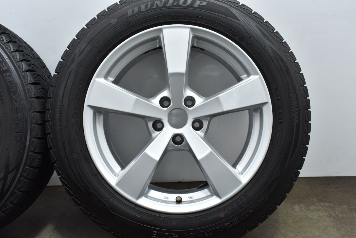 【バリ溝】AGA NEXTA 18in 7.5J +25 PCD112 ダンロップ ウインターマックス SJ8+ 225/60R18 交換用 BMW X3 G01 X4 G02 即納可能 送料無料