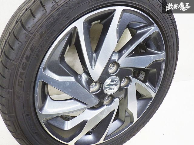 ◆ ◆ 24年バリ溝タイヤ付 純正 MK42S MK32S スペーシア カスタム 15インチ 4.5J 45 4穴 PCD100 ホイール 165 55R15 ワゴンR アルト