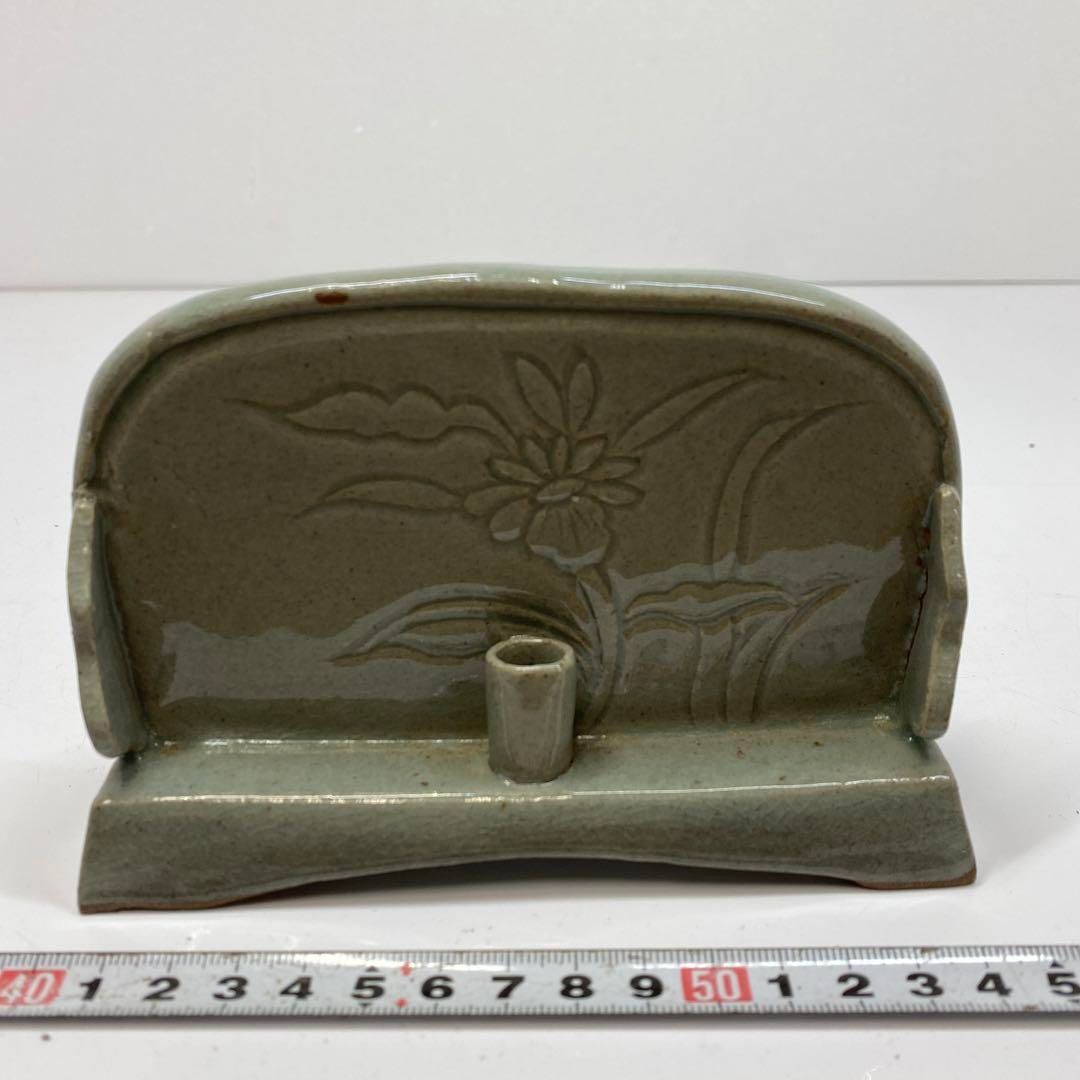 廣州窯 高麗青磁 硯屏 共箱 直径14㎝ 東山5-1114② - メルカリ