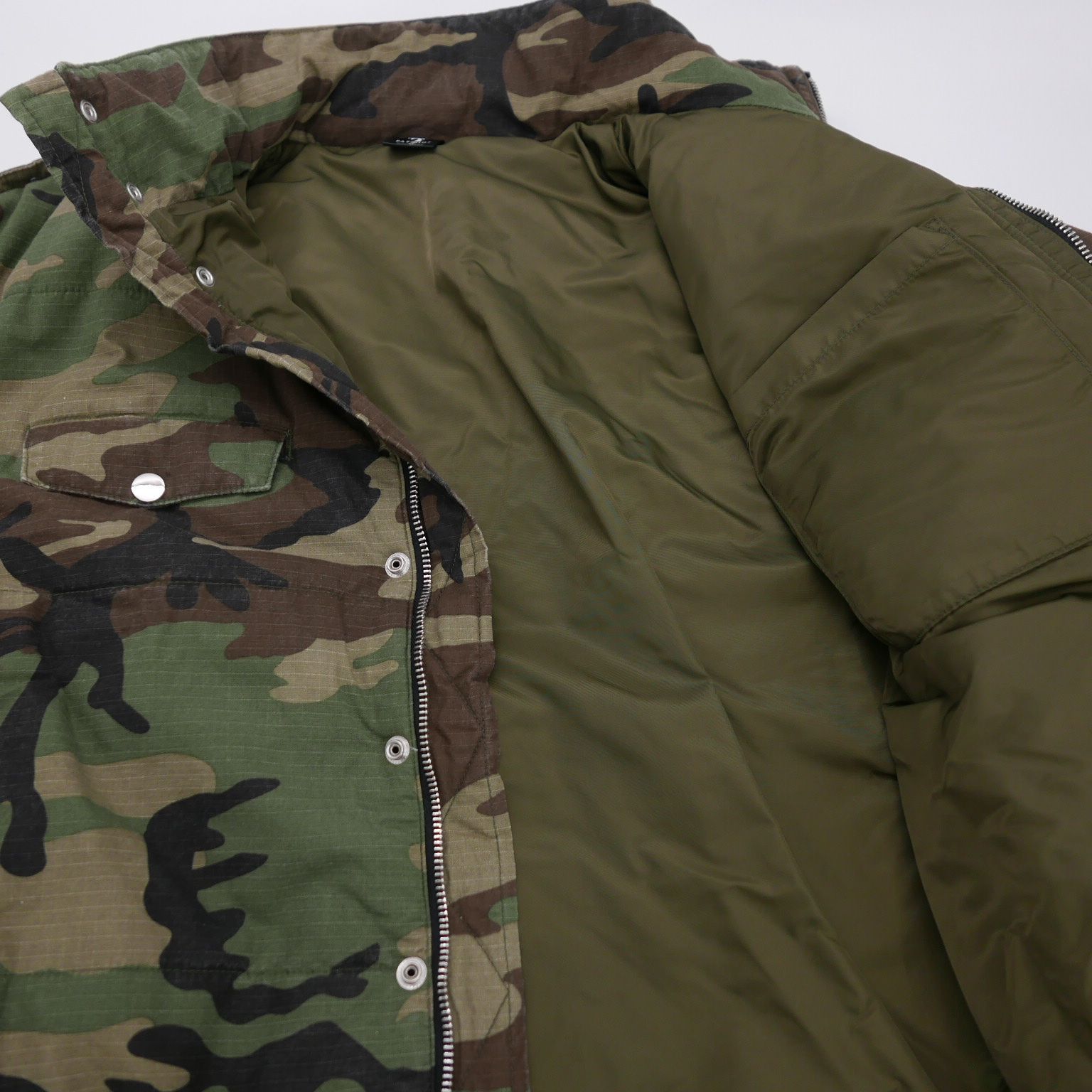 PATRiOT パトリオット CAMO MOTO PUFFER JACKET メンズ アウター 中綿ジャケット ブルゾン ジャンパー 迷彩GREEN CAMOUFLAGE XL