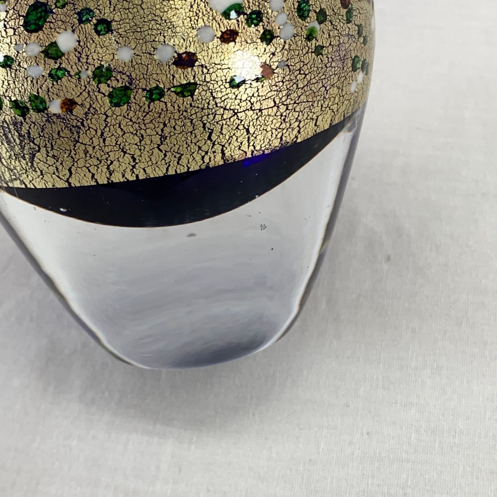 黒木国昭 Kuroki Kuniaki 光琳 花瓶　ガラス工芸品 黒木国昭 手吹ガラス 酒器 金彩「光琳」 – Gallery Nisui