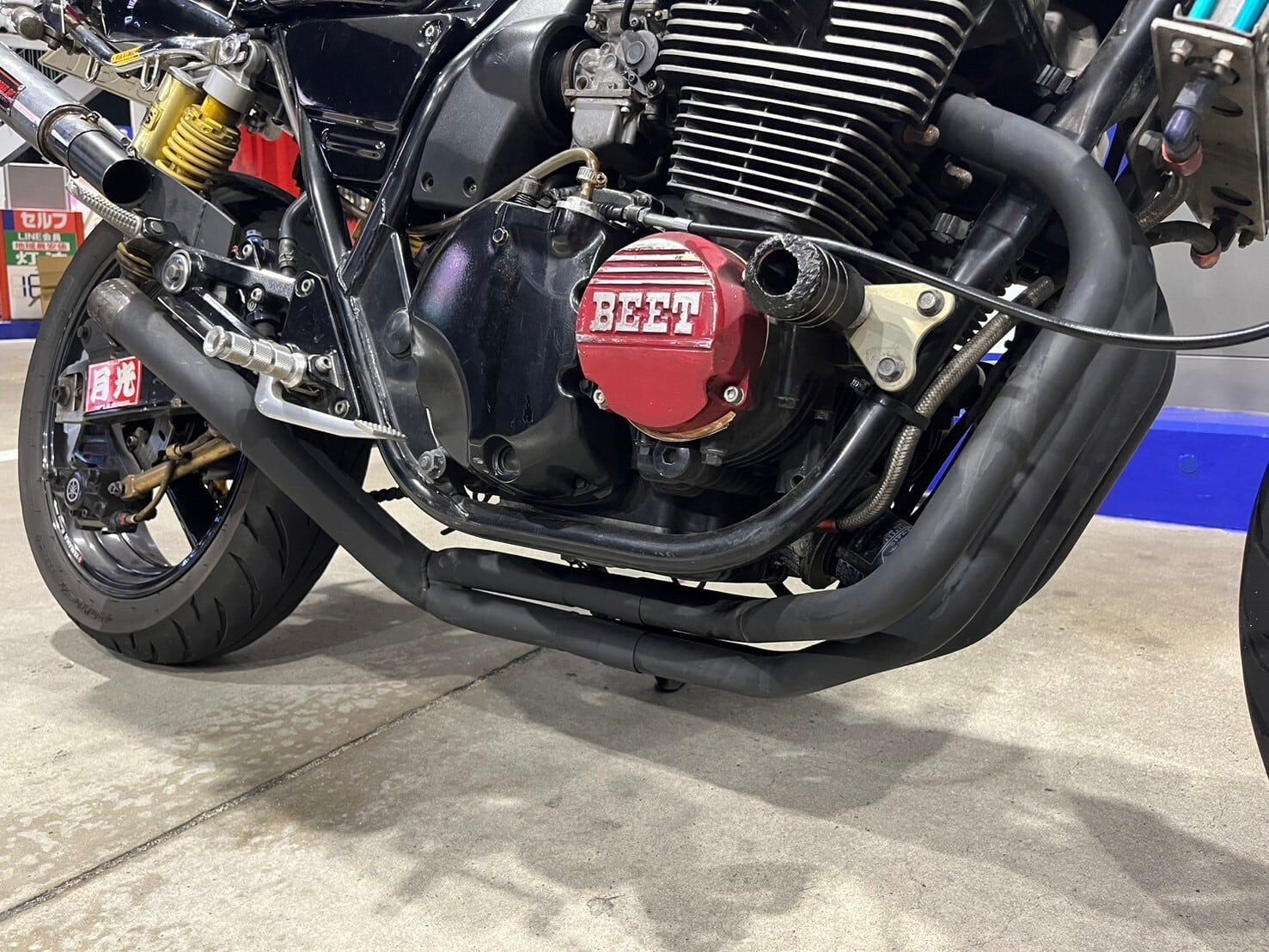 全国どこでも送料無料！ REDSTAGE XJR400 サイレンサーなし（音 ブラック 外伝 月光 4HM パーツ