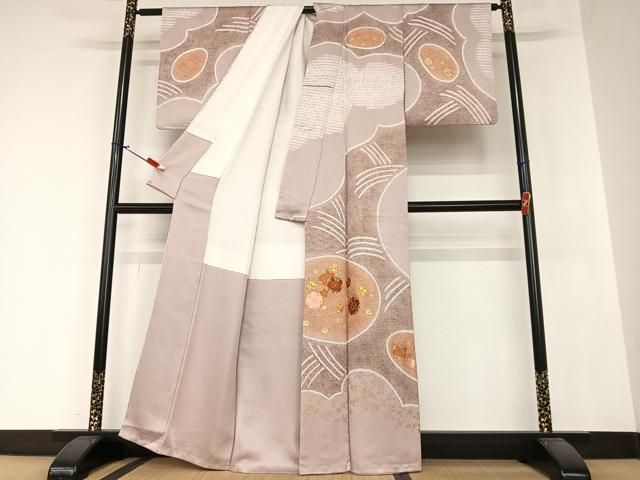 平和屋着物○訪問着 駒刺繍 舞桜 暈し染め 金彩 正絹 逸品