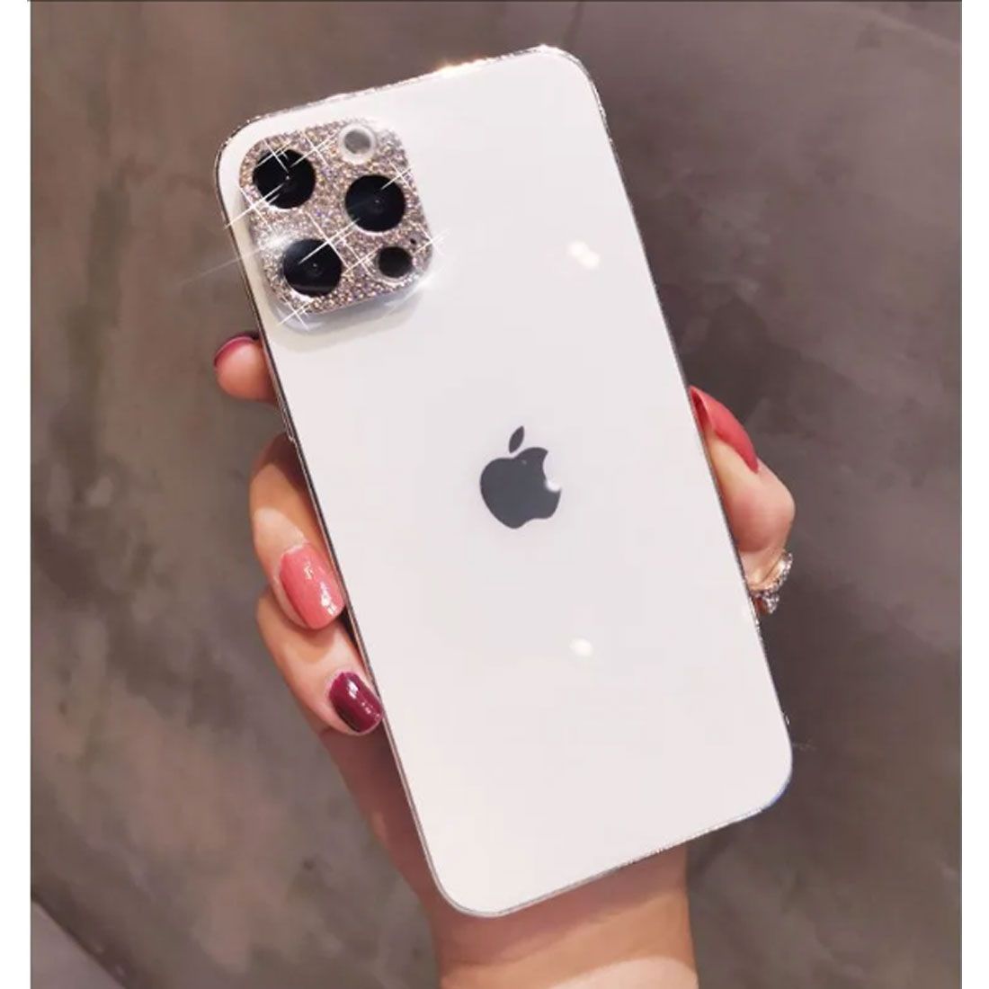 安心発送】 iPhone14 14Plus カメラ保護 キラキラ レンズ保護カバー シルバー