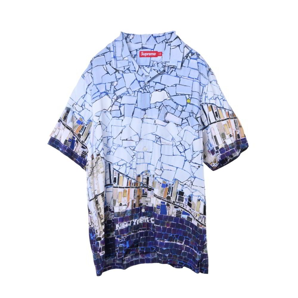 Supreme プリント 半袖 オープンカラーシャツ