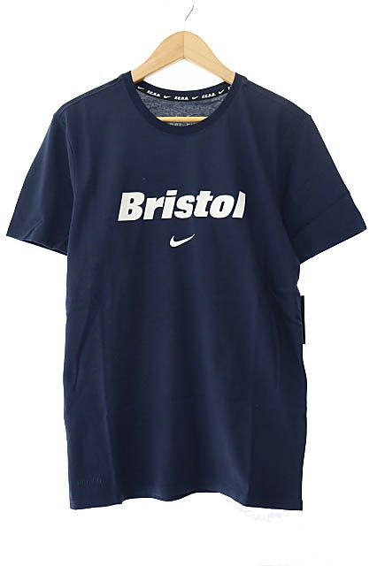 エフシーレアルブリストル F.C.Real Bristol FCRB ×NIKE ナイキ 16SS DRI-FIT AUTENTIC SWOOSH TEE ドライフィット スウォッシュ ロゴ 半袖 Tシャツ 823131-450 M 紺250131