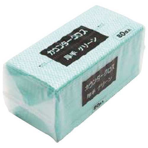 カウンタ－クロス 厚手 80枚 グリーン×12PCW-80G ＭＩＳＭ