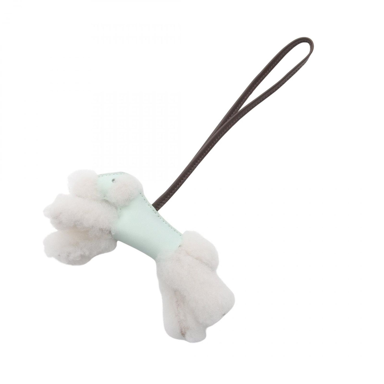 エルメス HERMES チャーム バディチャーム ヴェールペパーミント|エクリュ|シ ムートン レザー バディチャーム ヴェールペパーミント|エクリュ|ショコラ レディース