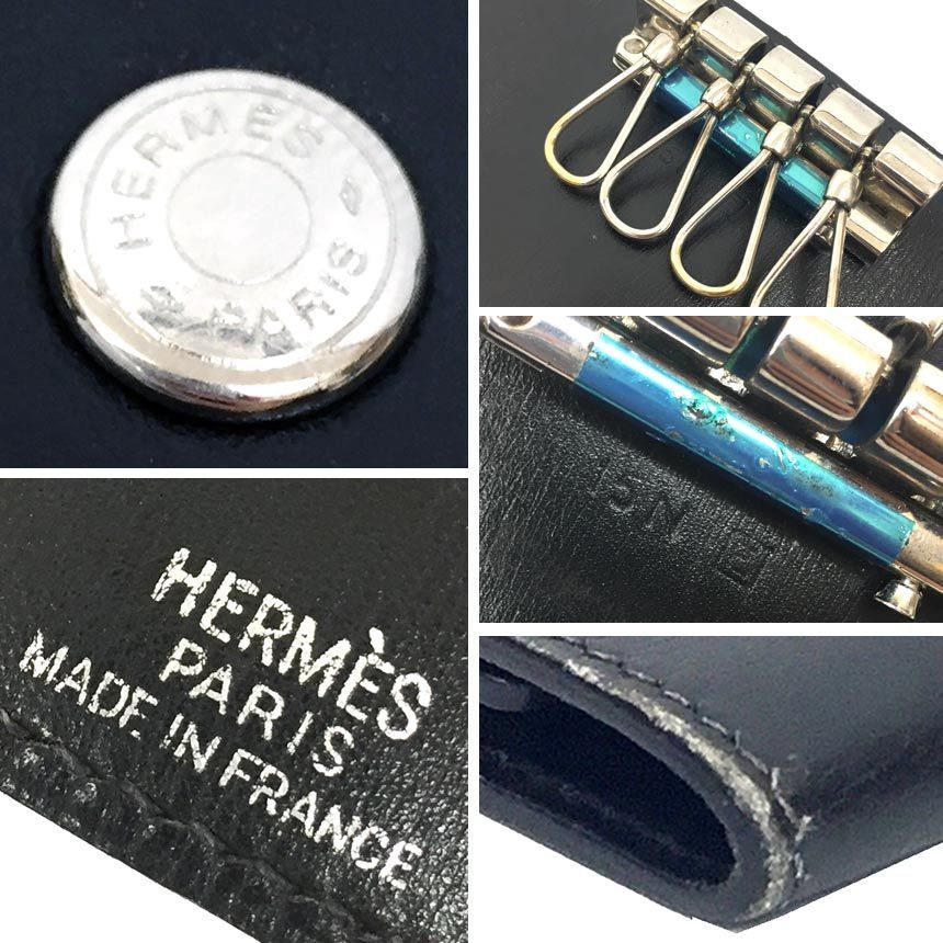 HERMES エルメス キーケース セリエ エテュイクレ4 ブラック 黒