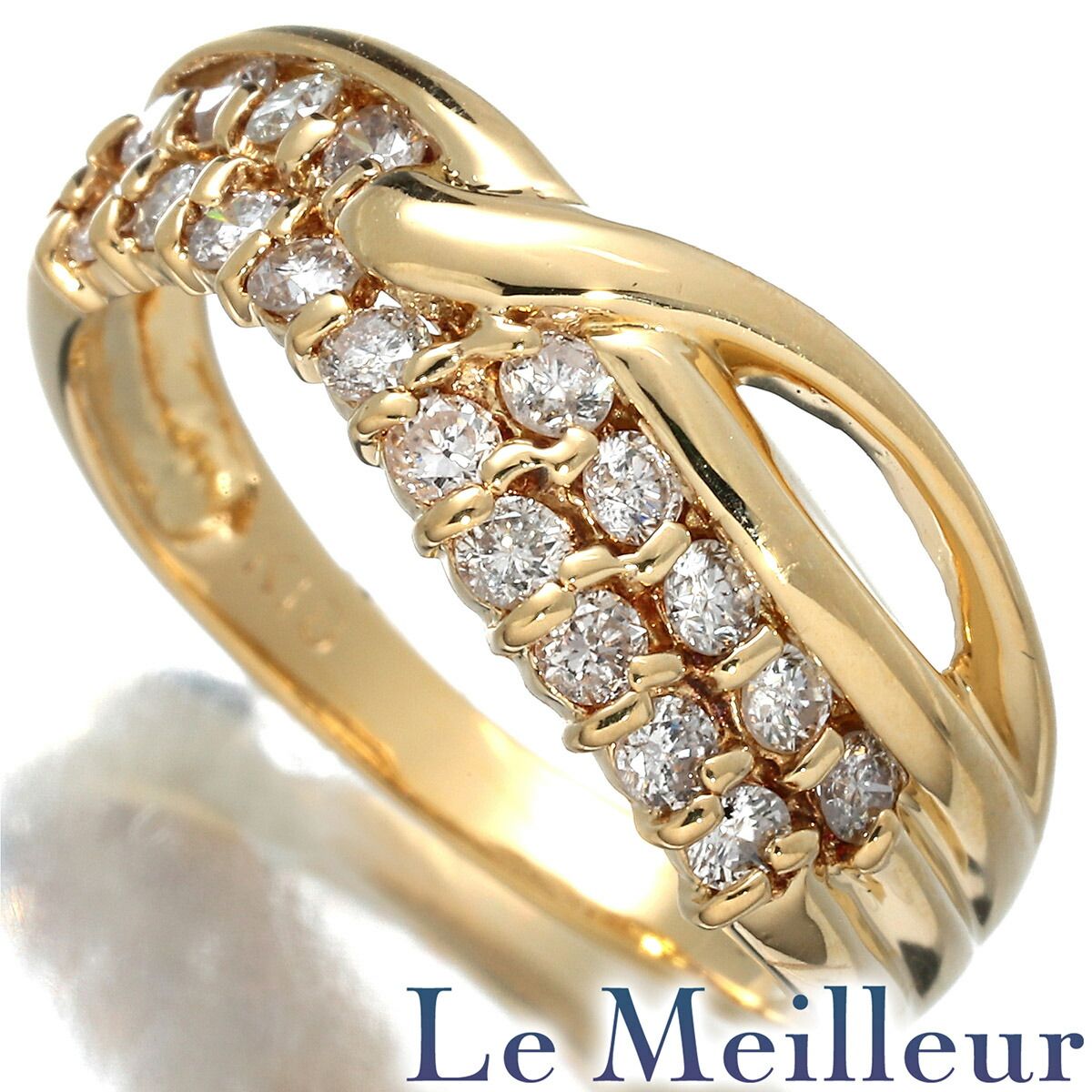 K18yg ダイヤモンドリング0.5ct 11号