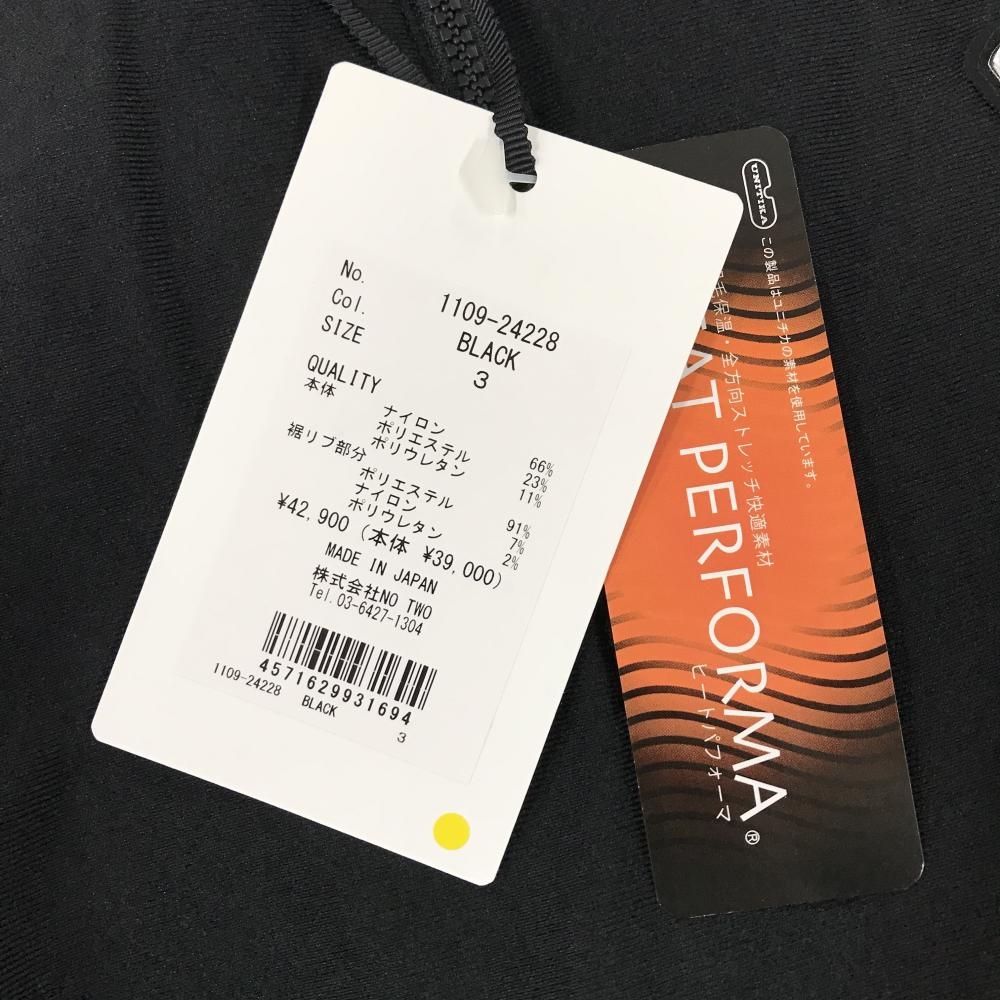 CPG ハイネックブルゾン 黒 ハーフジップ 立体ロゴ 裏微起毛 裾ロゴライン レディース 3 L ゴルフウェア モデル CPG WWW_NOITHATQUANGTHANH_NET