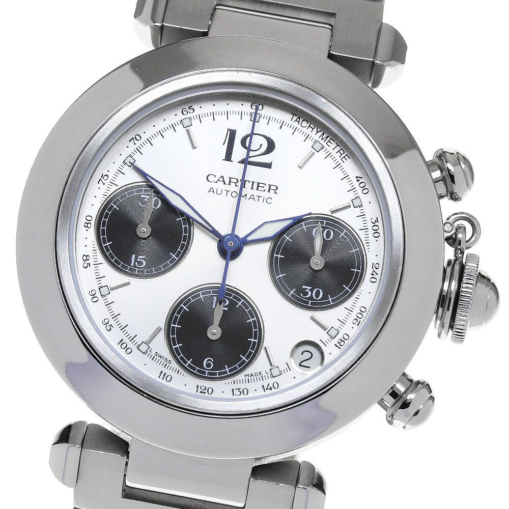 カルティエ CARTIER W31048M7 パシャC クロノグラフ 自動巻き ボーイズ良品_869616