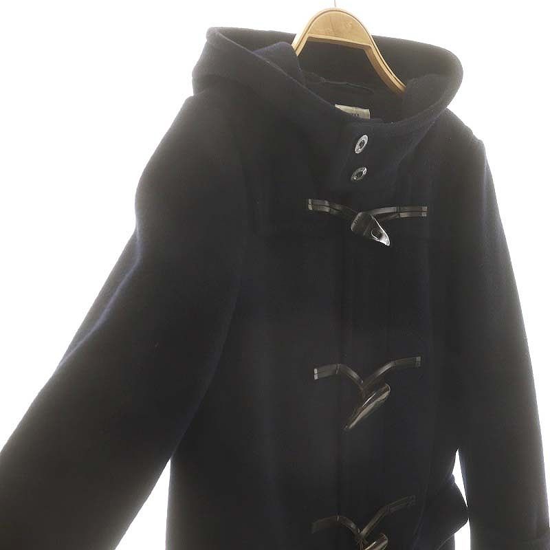 ハイク HYKE メルトンダッフルコート ロング 2 ネイビー /HK