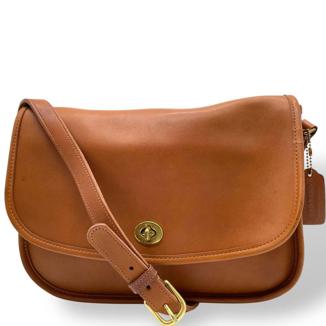 美品 COACH オールドコーチ USA製 ショルダーバッグ レザー