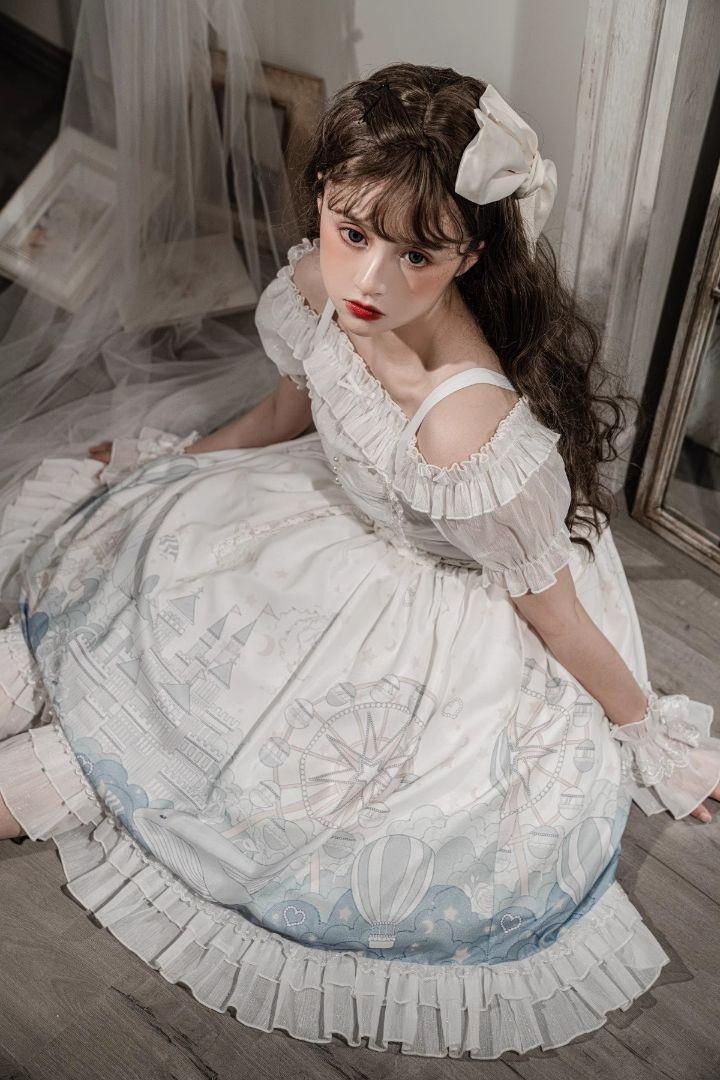 LT-375 lolita オリジナル jsk ロリータ ワンピース コスプレ衣装 キャラクター衣装 衣装 仮装 レディース 可愛 日系女子中高生 学園祭 文化祭 雰囲気 お呼ばれ イベント 大人 舞台 新年会