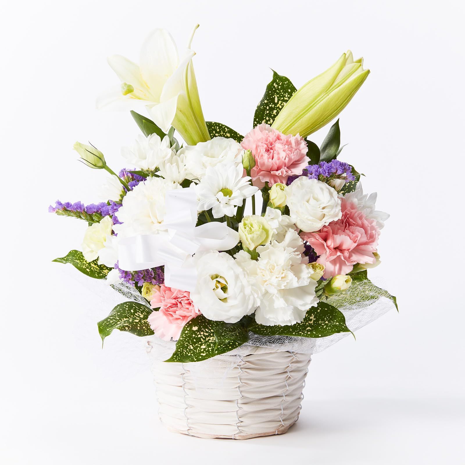 初盆 新盆 お盆 法事 生花 仏事 命日 一周忌 お悔やみ 仏花 祥月命日 仏花 月命日 花 初七日 花 四十九日 お供え 告別式 秋彼岸 お彼岸 お通夜 ブーケ 花束 フラワーアレンジメント 生花 Mサイズ おまかせ 仏花アレンジ