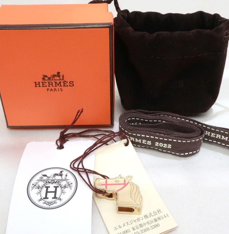 未使用 エルメス HERMES 2022 スカーフリング ツイリーリング