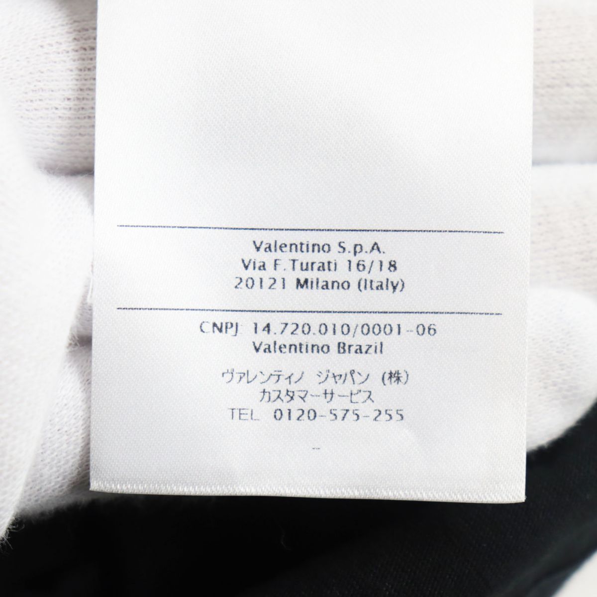 美品●VALENTINO ヴァレンティノ Vロゴプリント 半袖/ショートスリーブ Tシャツ/カットソー ブラック×レッド S イタリア製 正規品 メンズ