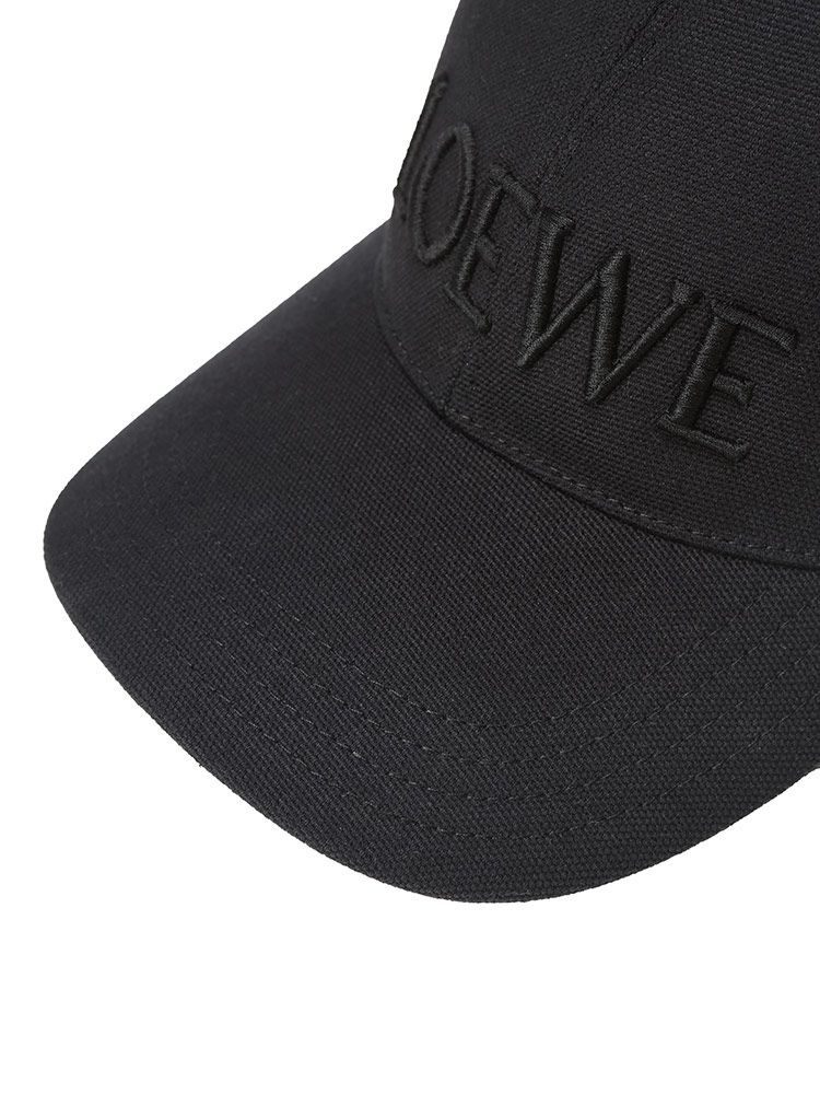 LOEWE ブラック ベースボールキャップ　ロゴ org.jpg