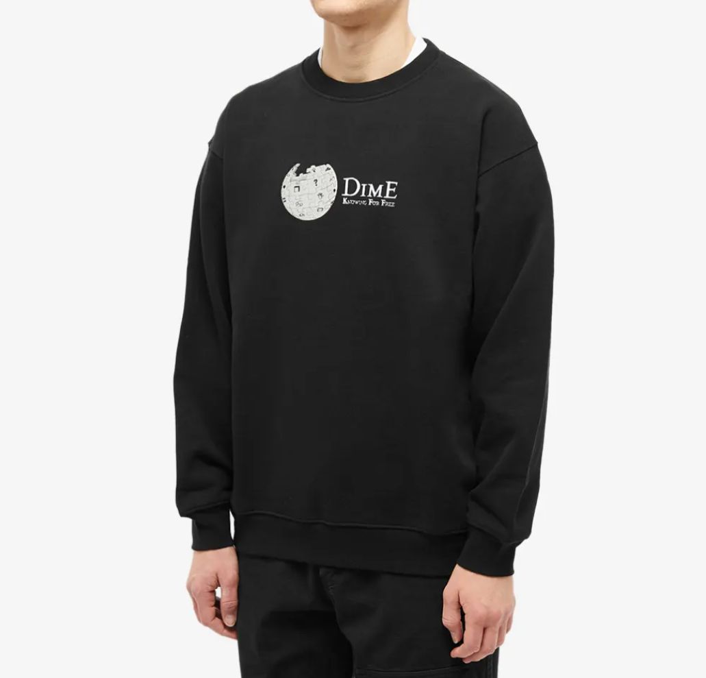 新品 人気 ☆ Dime ダイム DIME DIMEPEDIA CREW SWEAT スウェット