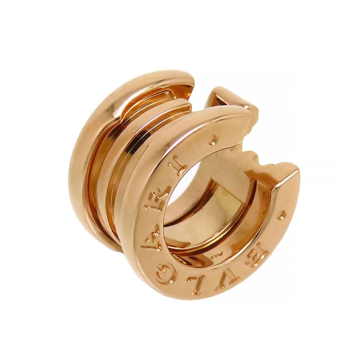 ブルガリ ビーゼロワン フープ イヤーカフ 片耳用 354817 OR858223 Au750 K18PG ユニセックス BVLGARI ジュエリー