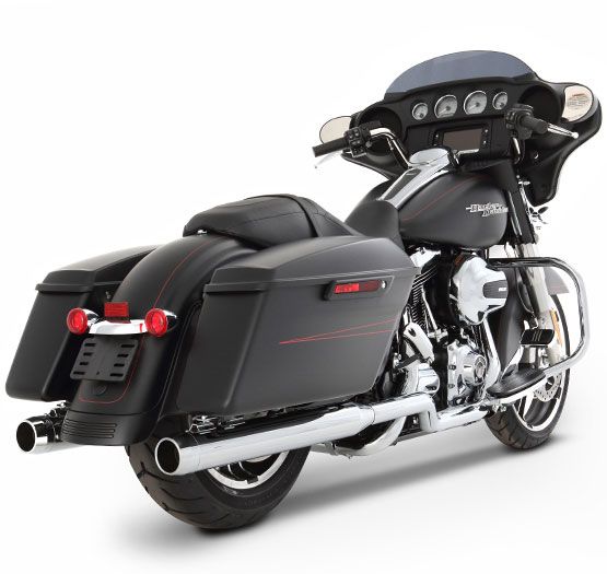RINEHART XTREME TRUE DUAL エキゾースト クローム|クロームエンド 3.5インチスリップオン 2009〜16年ツーリング