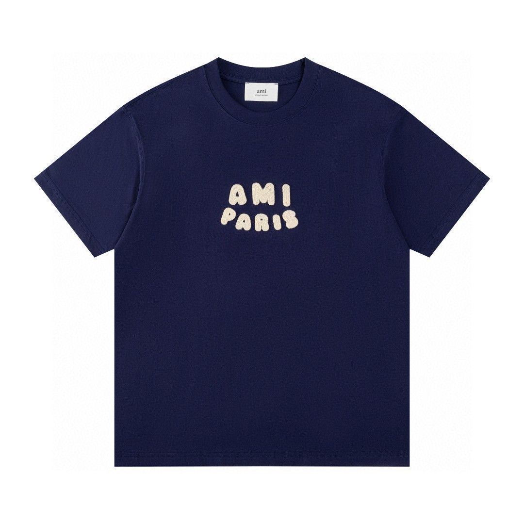 ニューシーズン AMI Paris ロゴパッチ クルーネック T シャツ