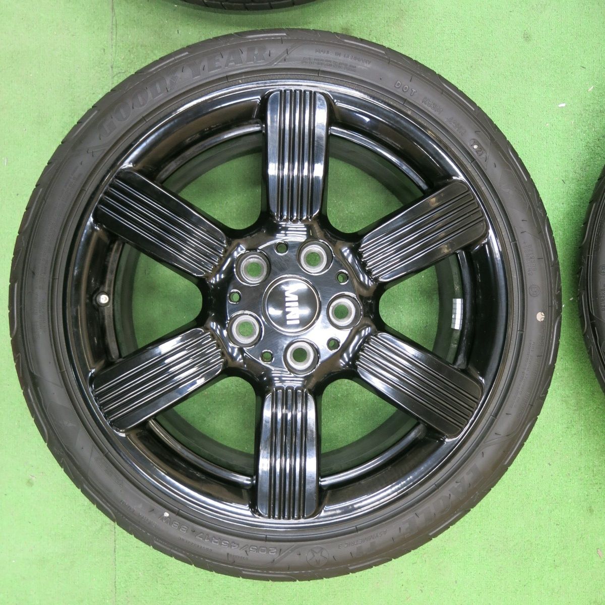 送料込み R50 mini 純正 17インチ アルミホイール タイヤ付き 4本 MINI ミニクーパー純正ホイール R50系 17インチ7j PCD100 4穴