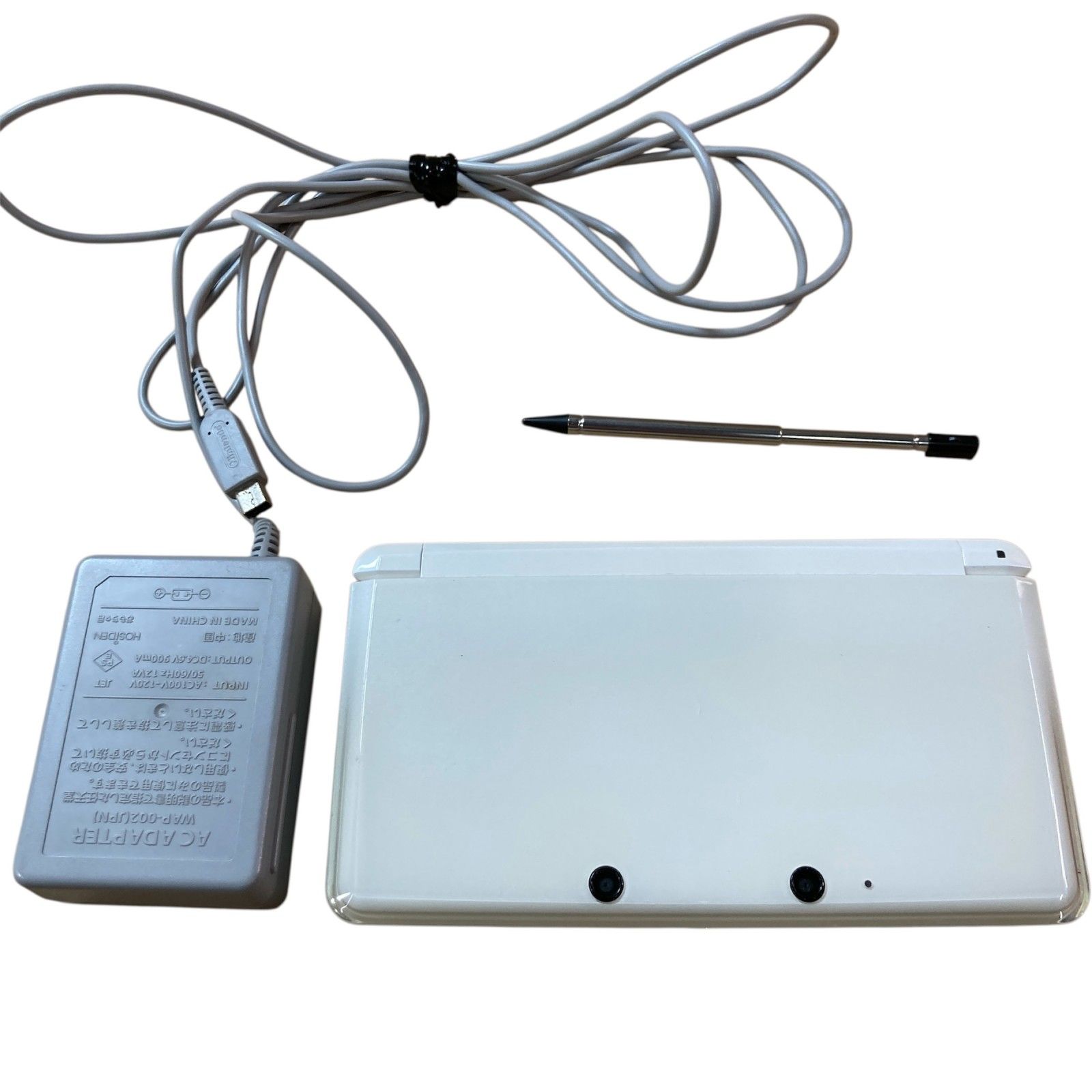 任天堂 NINTENDO 3DS CTR-5-JPN-C0 アイスホワイト ゲーム機 充電器 通電 済み 現状品 0.3kg