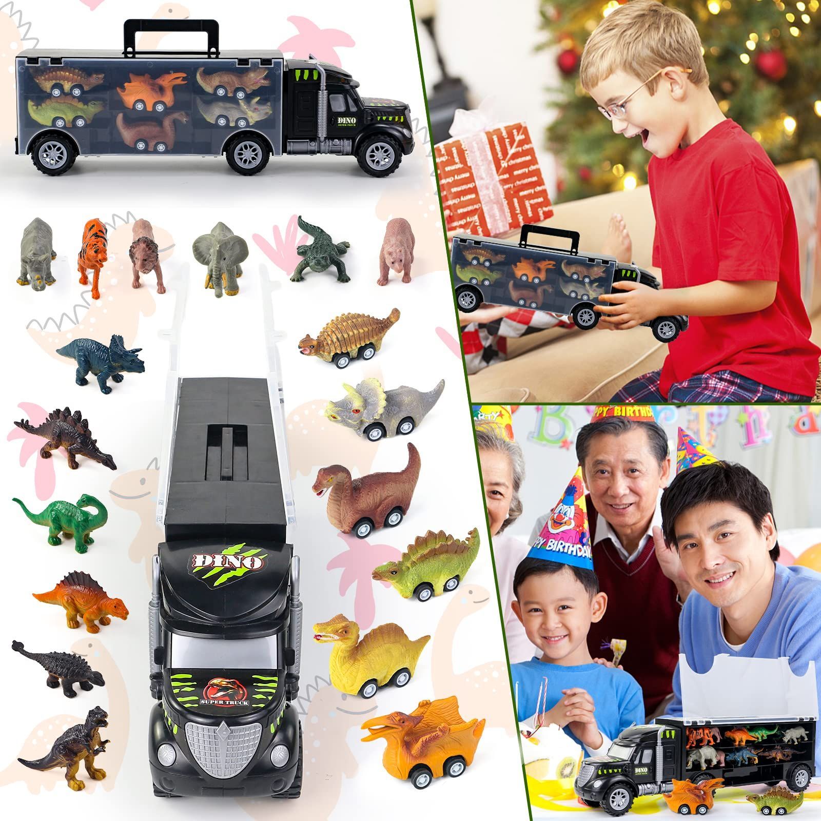 【新着商品】恐竜 おもちゃ 恐竜 車玩具 おもちゃ 収納 恐竜 3 4 5歳 男の子 女の子 プレゼントミニカー 子供 の 車 恐竜 動物 フィギュア 恐竜公園知育玩具 2 3 4 5 6歳 モンテッソーリ 玩具 男 14個 恐竜 おもちゃ 車 おもちゃ ミニカー セット 知育