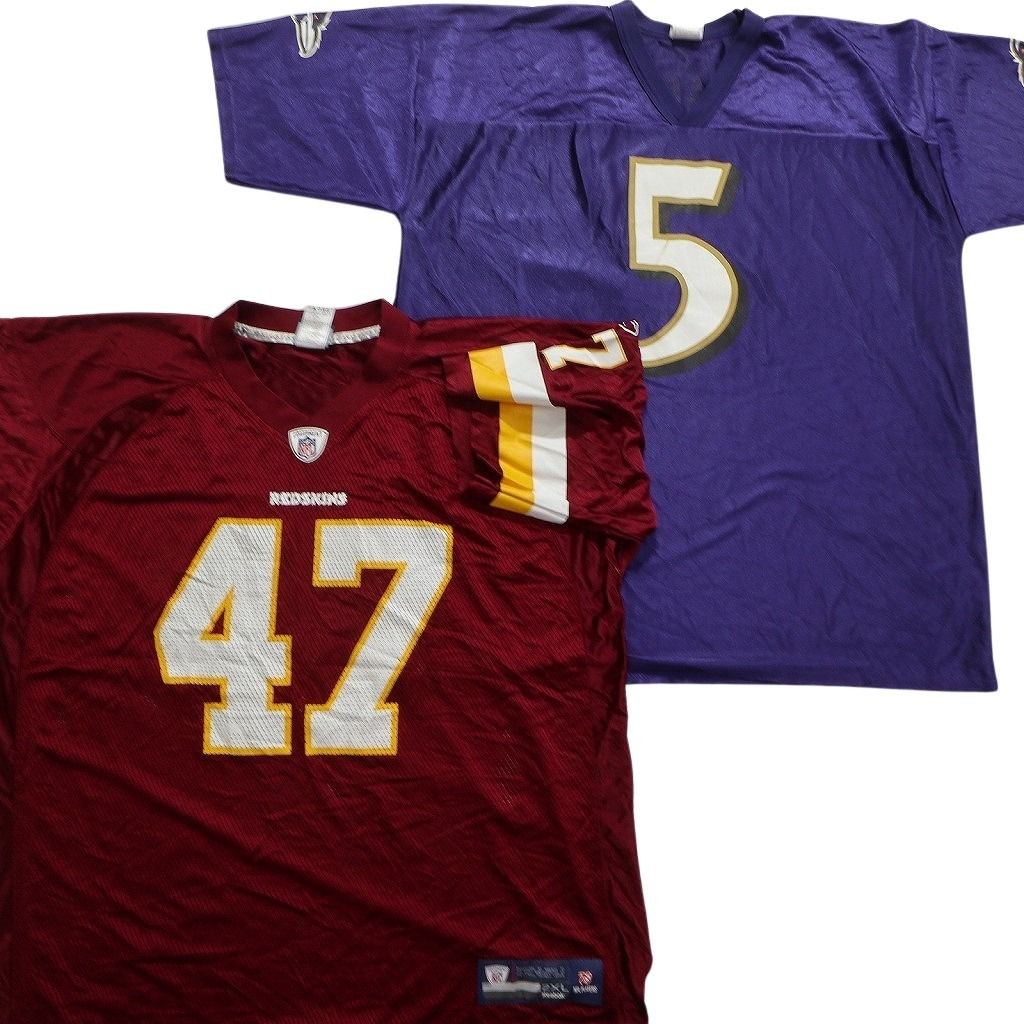 古着卸 まとめ売り NFL ゲームシャツ ユニフォーム 8枚セット (メンズ