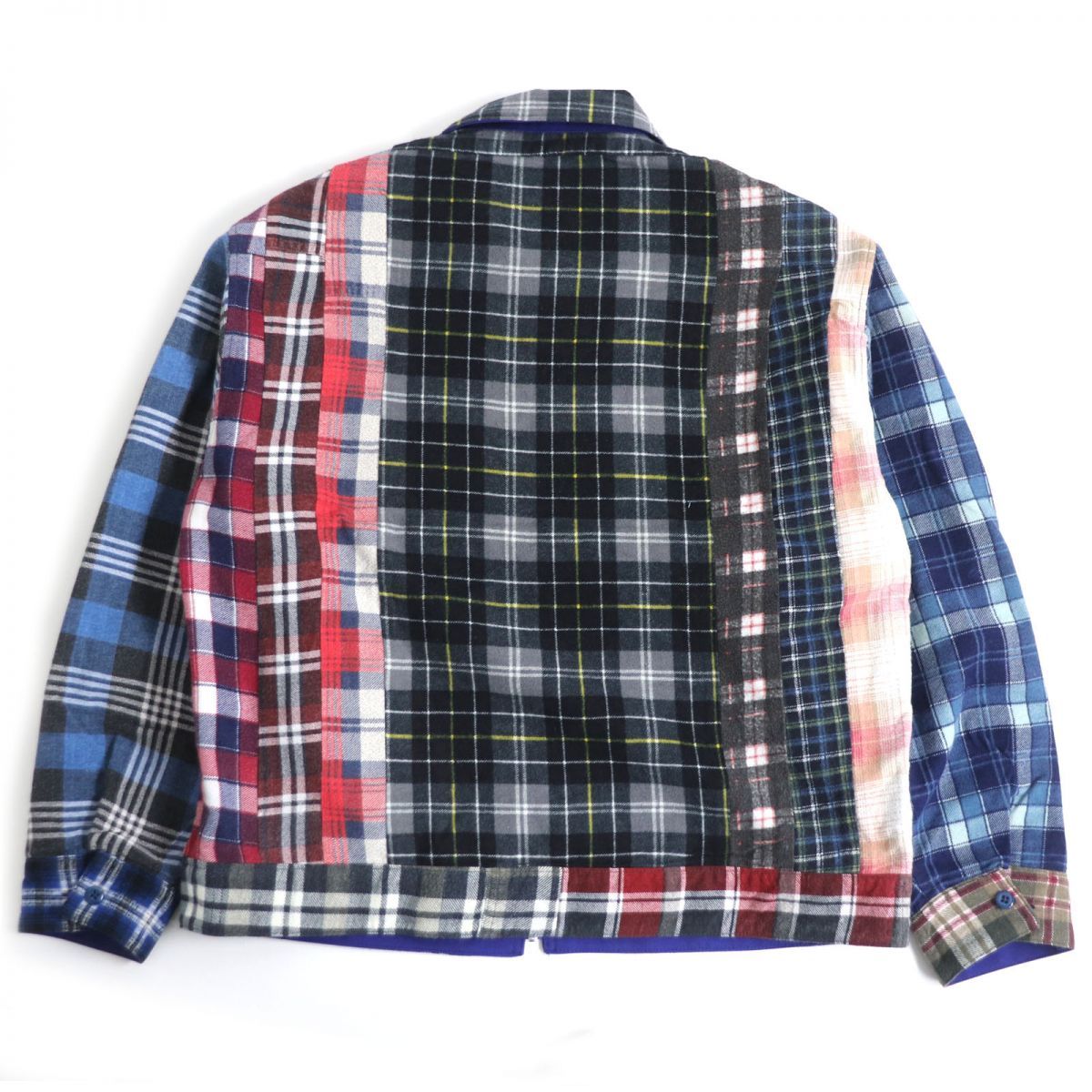極美□ニードルズ×アウグ NEEDLES AWGE ロゴ刺繍 Reversible Work Jacket/Twill&Flannel Shirt  リバーシブル ワークジャケット マルチ L
